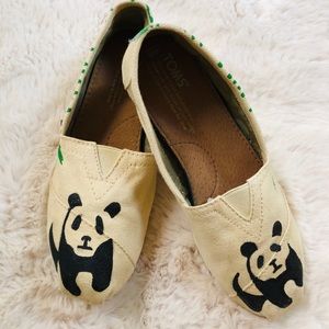 TOMS - Custom Hand Painted - Pandas & Bamboo